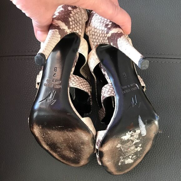 Guíseppe Zanetti snake print leather heels - Picture 12 of 14